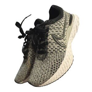Nike React Infinity Run Flyknit Black/White Running Shoes‎ Women's Size 6.5